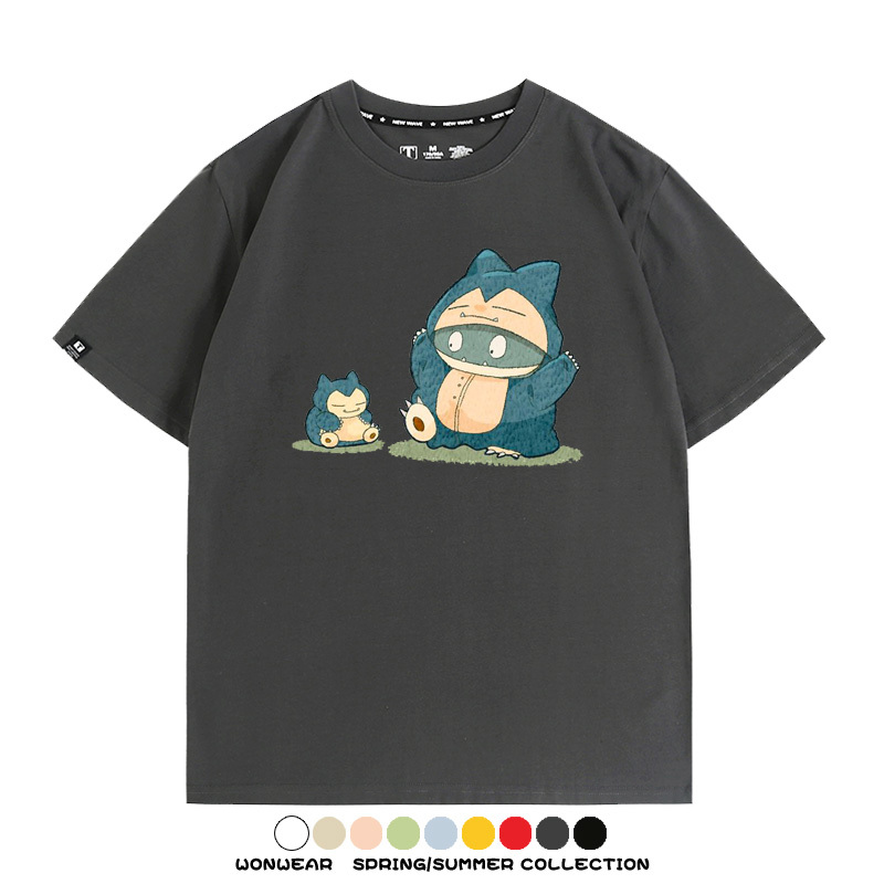 精靈寶可夢小卡比獸任天堂遊戲周邊情侶短袖T恤純棉上衣寬鬆百搭