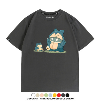 精靈寶可夢小卡比獸任天堂遊戲周邊情侶短袖T恤純棉上衣寬鬆百搭