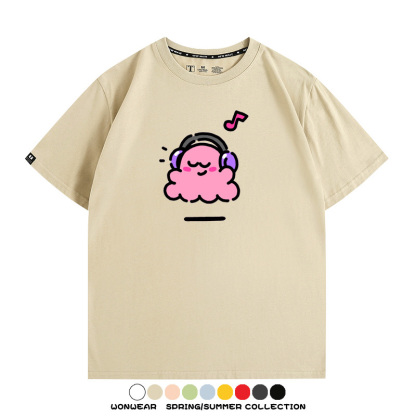 星之卡比遊戲 親子情侶裝寬鬆短袖T