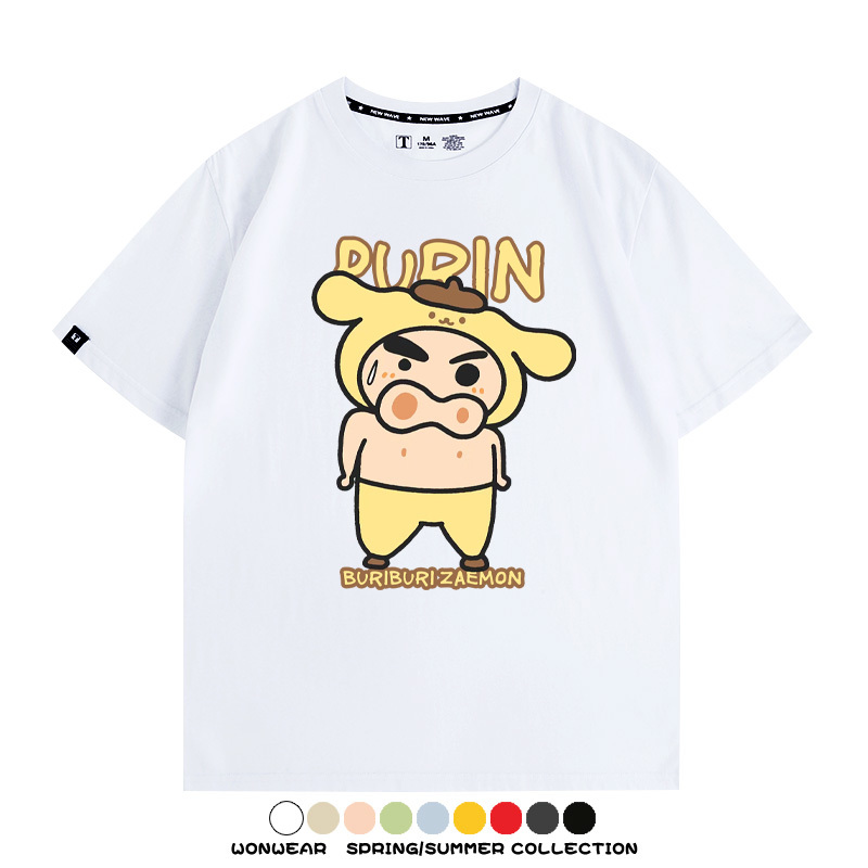 三麗鷗x蠟筆小新肥嘟嘟左衛門 親子情侶寬鬆短袖T