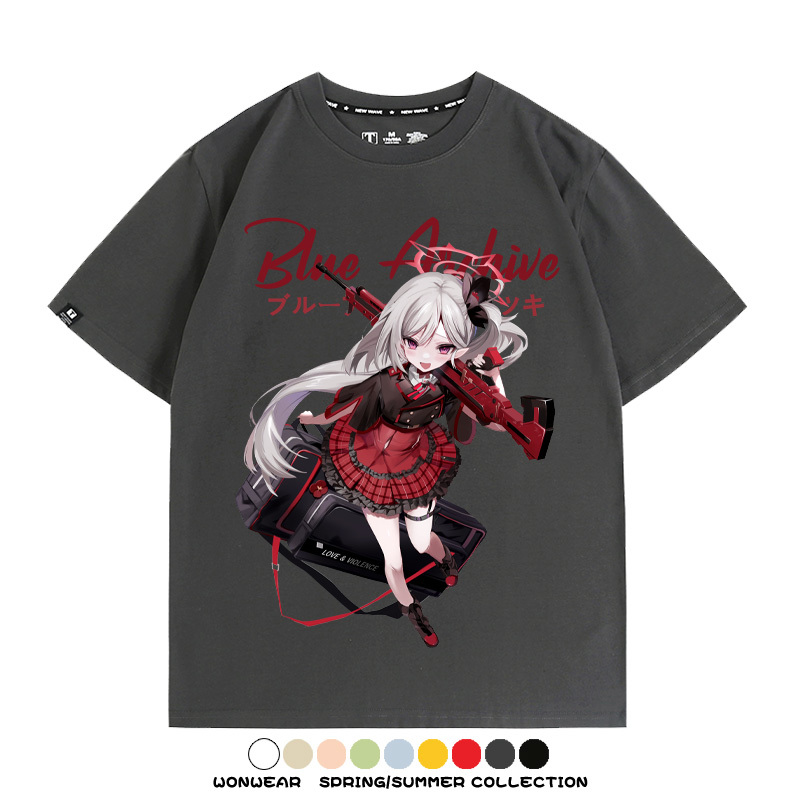 蔚藍檔案淺黃睦月同款 親子情侶裝寬鬆短袖T