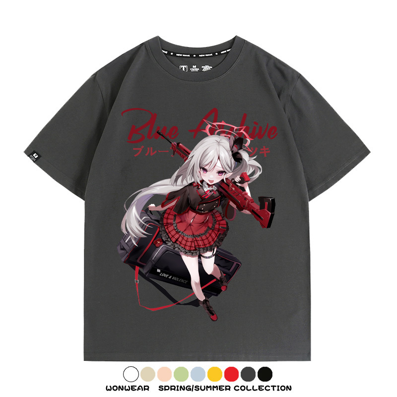 蔚藍檔案淺黃睦月同款 親子情侶裝寬鬆短袖T