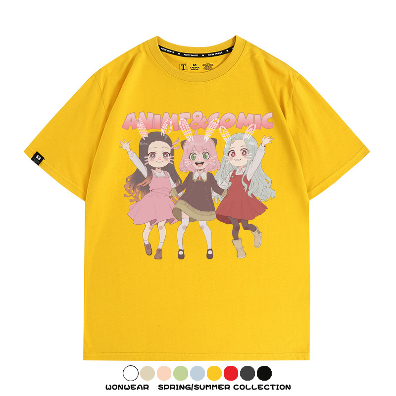 間諜家家酒鬼滅之刃聯名 親子情侶裝寬鬆短袖T