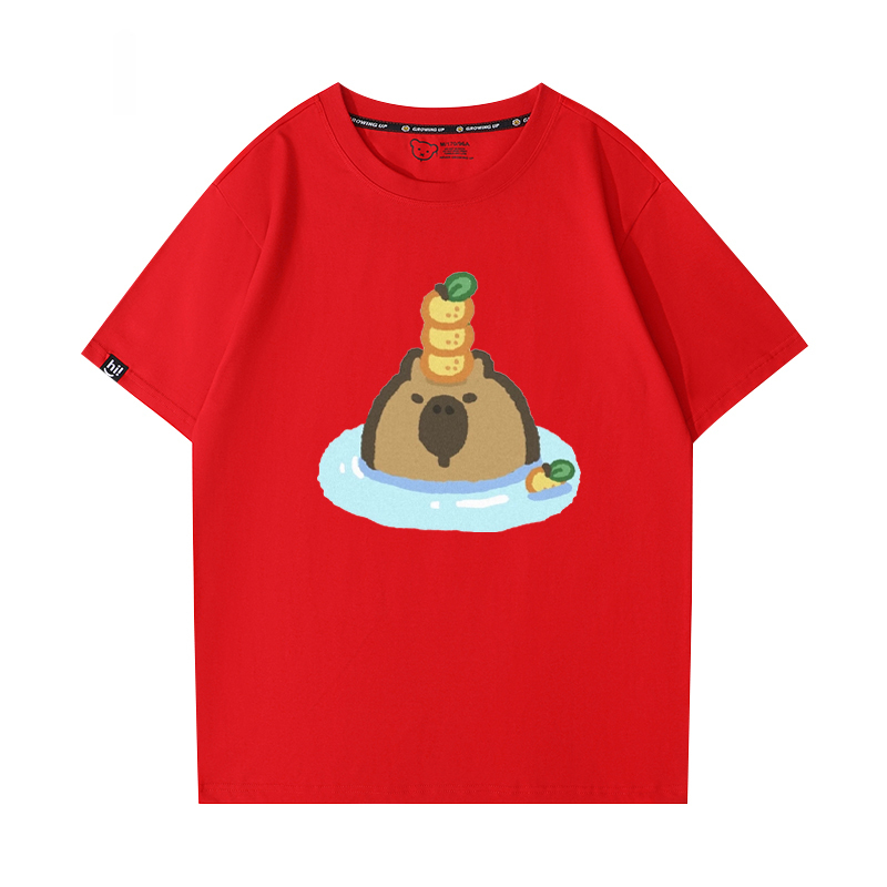 卡皮巴拉 2024親子情侶男女同款 T恤