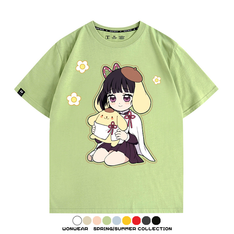 鬼滅之刃聯名三麗鷗 親子情侶裝寬鬆短袖T