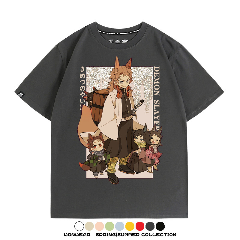 鬼滅之刃炭治郎禰豆子動漫周邊短袖T恤
