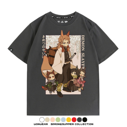 鬼滅之刃炭治郎禰豆子動漫周邊短袖T恤