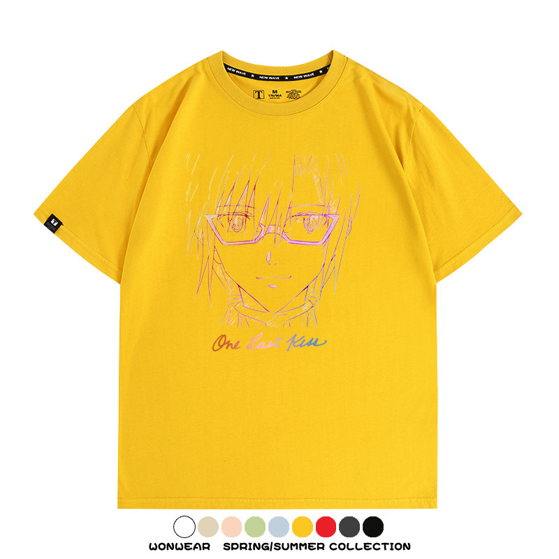 EVA新世紀福音戰士One Last Kiss專輯周邊短袖夏季純棉短袖T-shirt