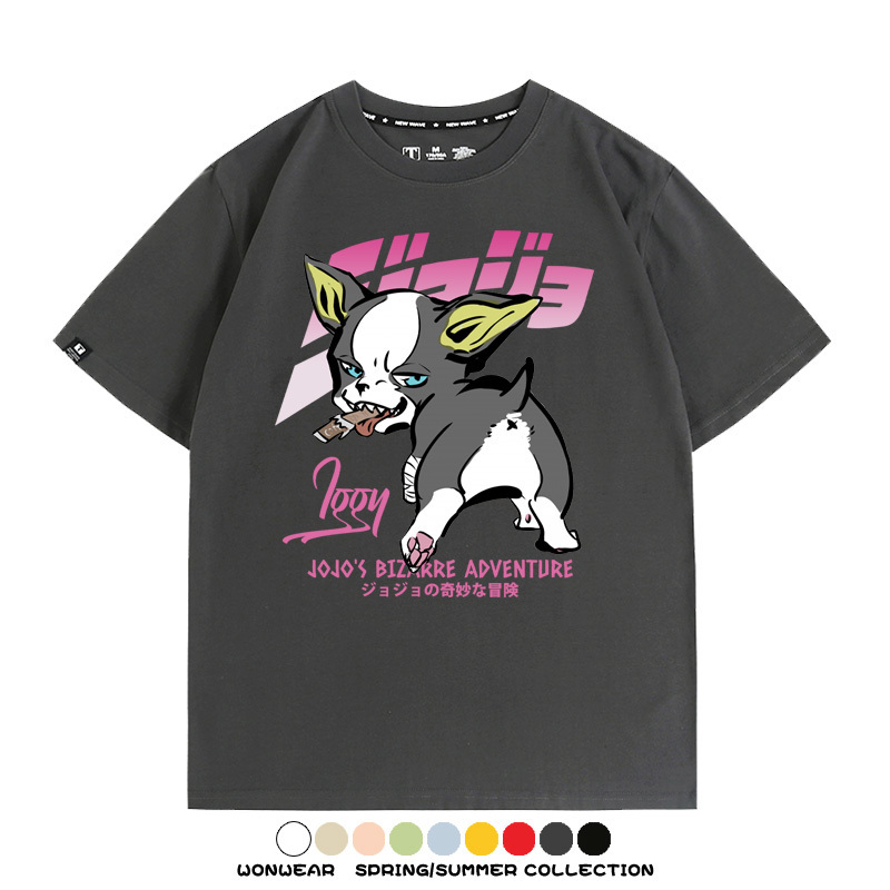 JOJO的奇妙冒險聯名伊奇愚者替身 親子情侶裝寬鬆短袖T