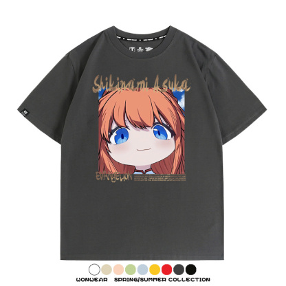 EVA可愛大頭表情 親子情侶裝寬鬆短袖T