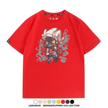 絕區零遊戲安比妮可可琳卡通Q版同款短袖夏季純棉T恤衫二次元COS