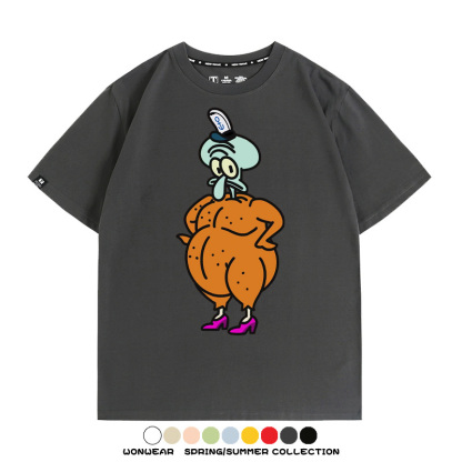 海綿寶寶惡搞動漫周邊短袖T恤