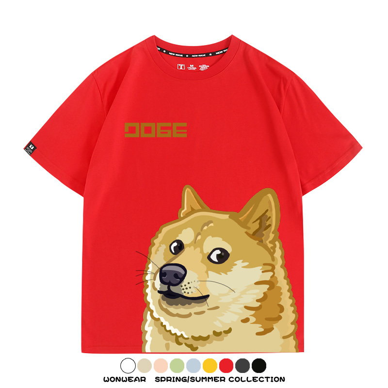 謝謝你狗子網紅柴犬表情包 親子情侶裝寬鬆短袖T