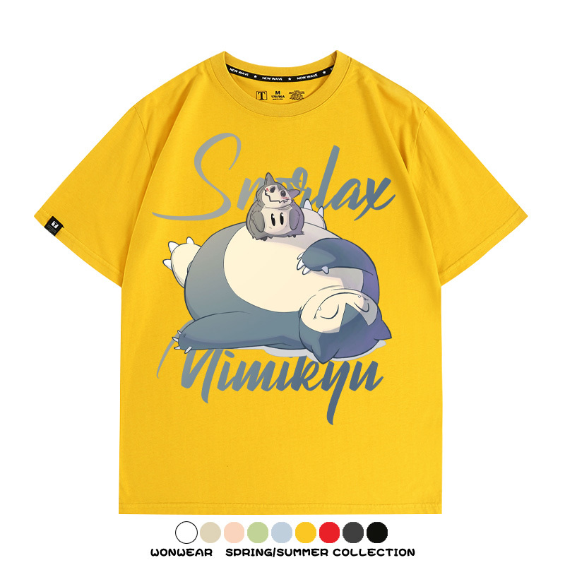 卡比獸謎擬丘寶可夢聯名 親子情侶裝寬鬆短袖T
