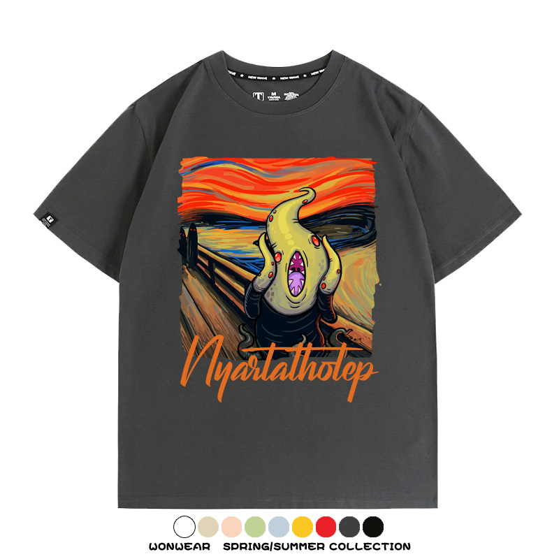 克蘇魯世界名畫吶喊聯名周邊短袖T恤