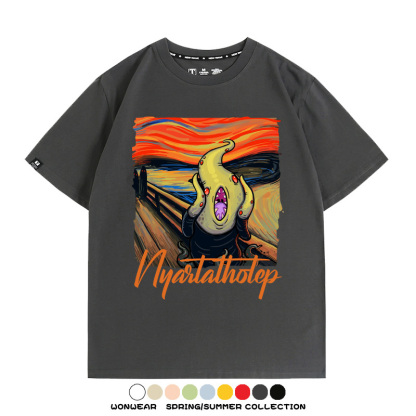 克蘇魯世界名畫吶喊聯名周邊短袖T恤