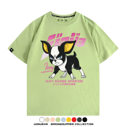 JOJO的奇妙冒險聯名伊奇愚者替身 親子情侶裝寬鬆短袖T