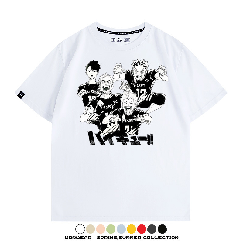 排球少年動漫周邊短袖T恤