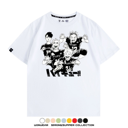 排球少年動漫周邊短袖T恤
