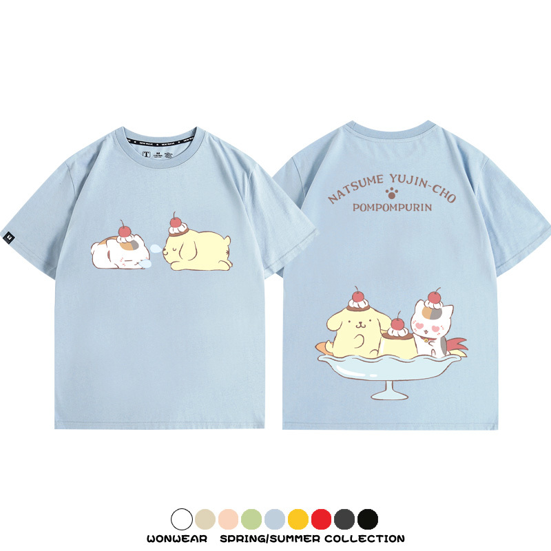 夏目友人帳聯名三麗鷗 親子情侶寬鬆短袖T