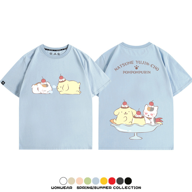 夏目友人帳聯名三麗鷗 親子情侶寬鬆短袖T