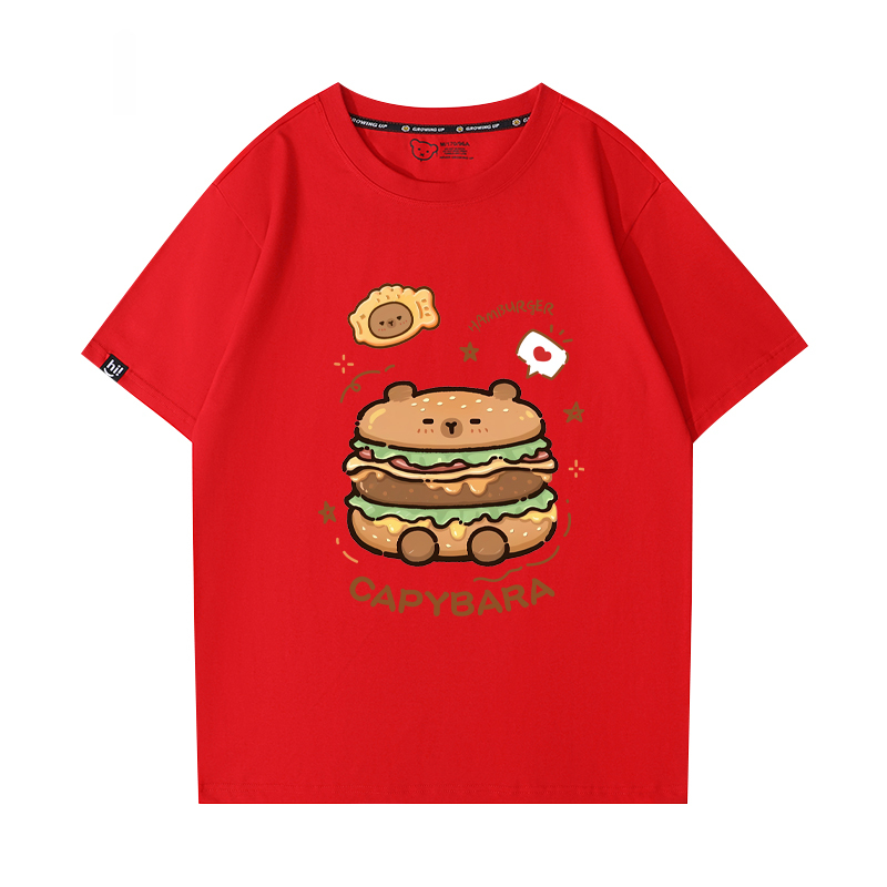 卡皮巴拉 2024親子情侶男女同款 T恤