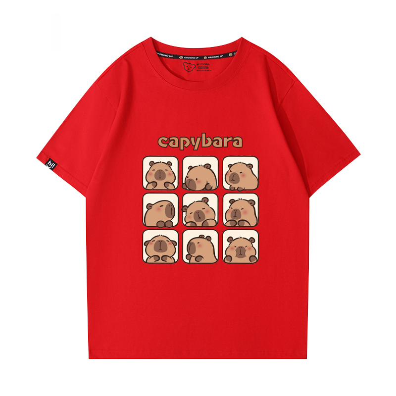 卡皮巴拉 2024親子情侶男女同款 T恤