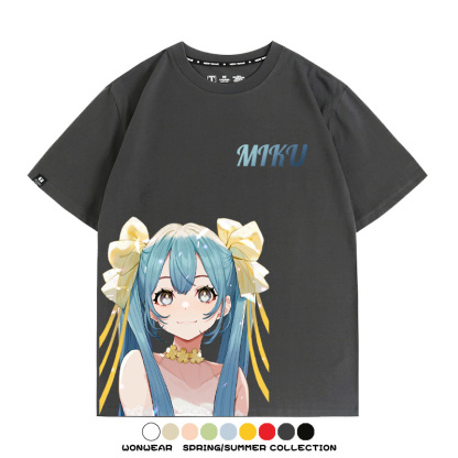 初音未來二次元聯名 親子情侶裝寬鬆短袖T