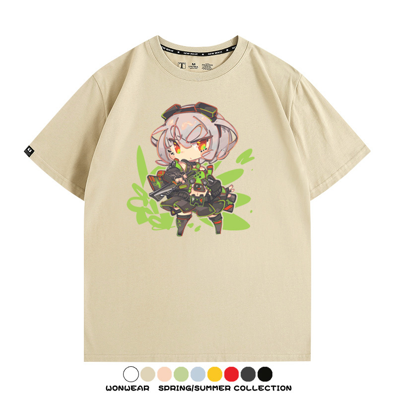 絕區零遊戲安比妮可可琳卡通Q版同款短袖夏季純棉T恤衫二次元COS