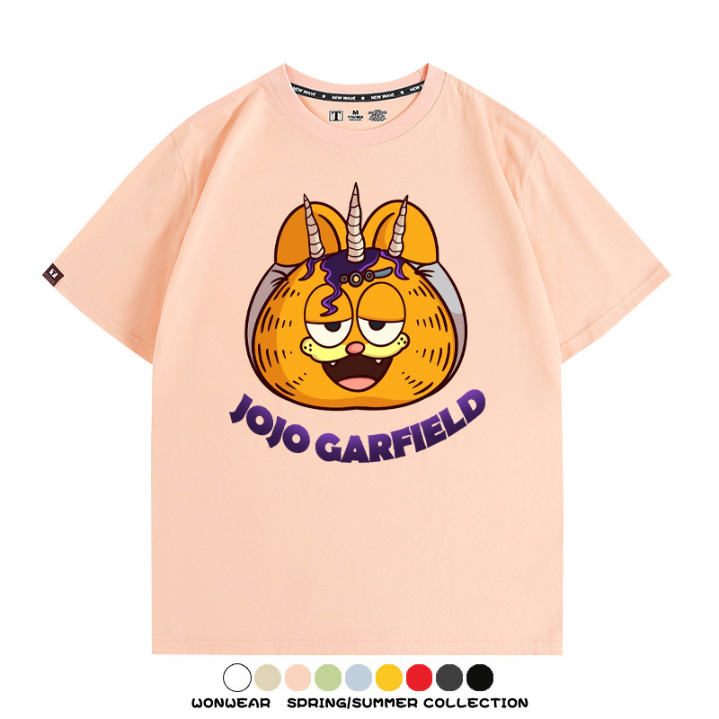 加菲貓聯名JOJO的奇妙冒險周邊短袖T恤