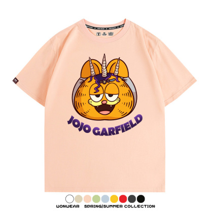 加菲貓聯名JOJO的奇妙冒險周邊短袖T恤