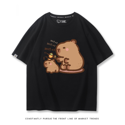 卡皮巴拉 2024親子情侶男女同款 T恤