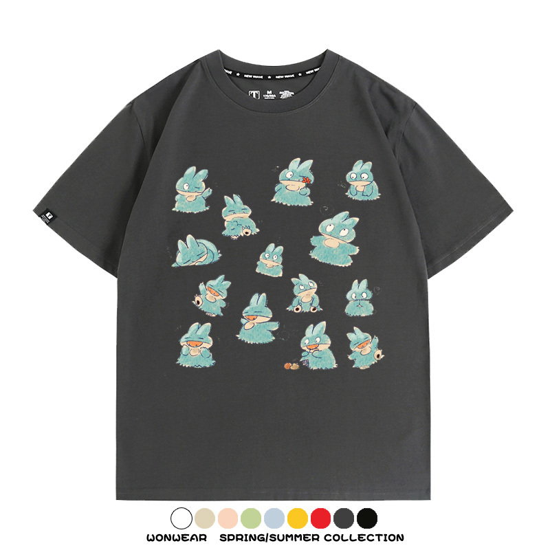 精靈寶可夢小卡比獸任天堂遊戲周邊情侶短袖T恤純棉上衣寬鬆百搭