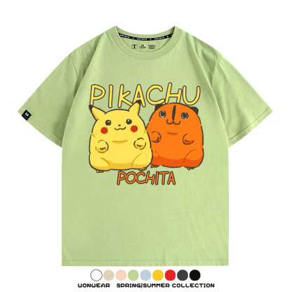 寶可夢聯名鏈鋸人周邊短袖T恤