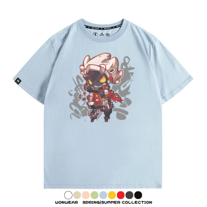 絕區零遊戲安比妮可可琳卡通Q版同款短袖夏季純棉T恤衫二次元COS