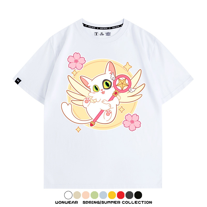 鈴芽之旅大臣貓聯名百變小櫻 親子情侶裝寬鬆短袖T