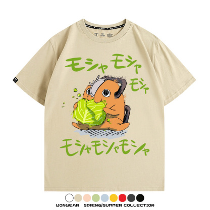 鏈鋸人電次波奇塔 親子情侶裝寬鬆短袖T