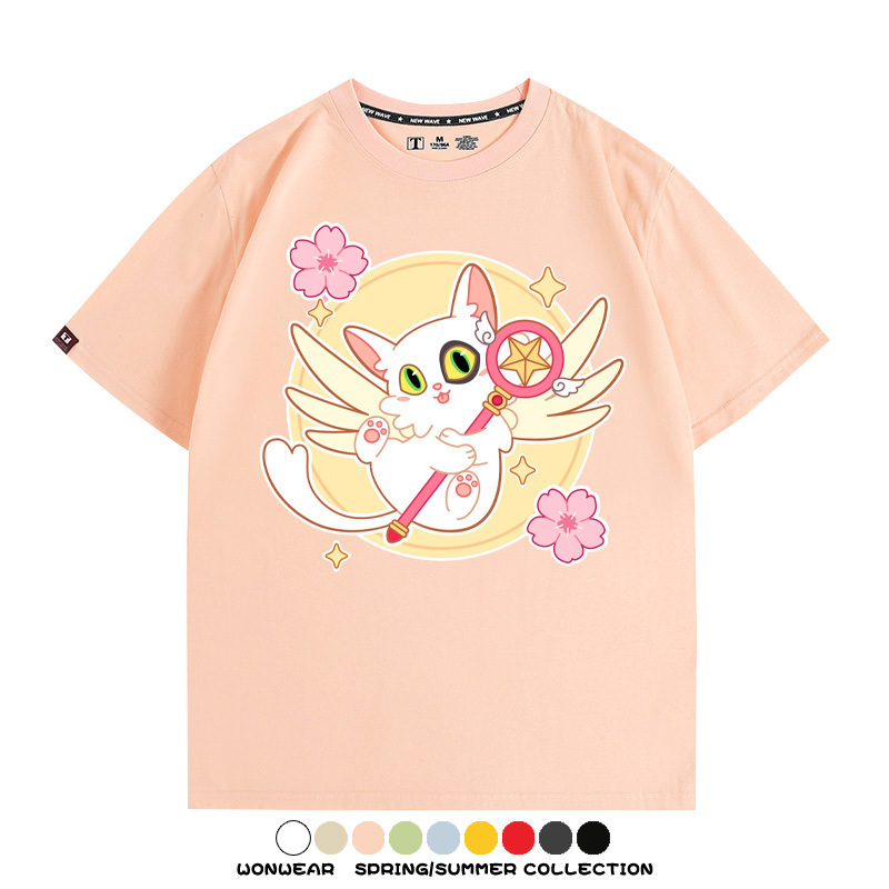 鈴芽之旅大臣貓聯名百變小櫻 親子情侶裝寬鬆短袖T