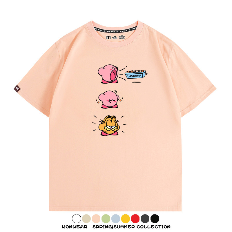 星之卡比遊戲 親子情侶裝寬鬆短袖T