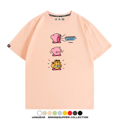 星之卡比遊戲 親子情侶裝寬鬆短袖T