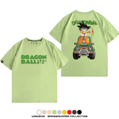 七龍珠日系動漫聯動機車鈴木悟空潮牌周邊短袖純棉寬鬆夏季男T恤