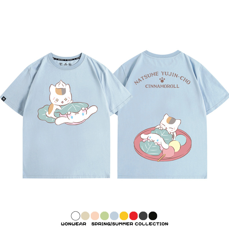 夏目友人帳聯名三麗鷗 親子情侶寬鬆短袖T