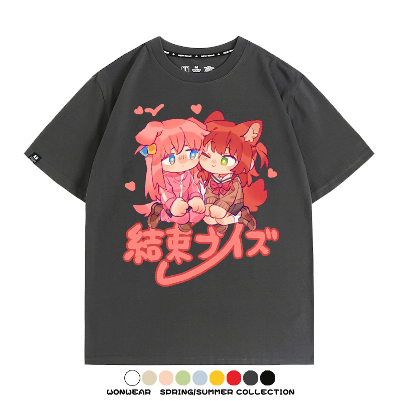 Q版孤獨搖滾後藤一里 親子情侶裝寬鬆短袖T