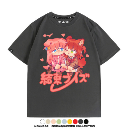 Q版孤獨搖滾後藤一里 親子情侶裝寬鬆短袖T