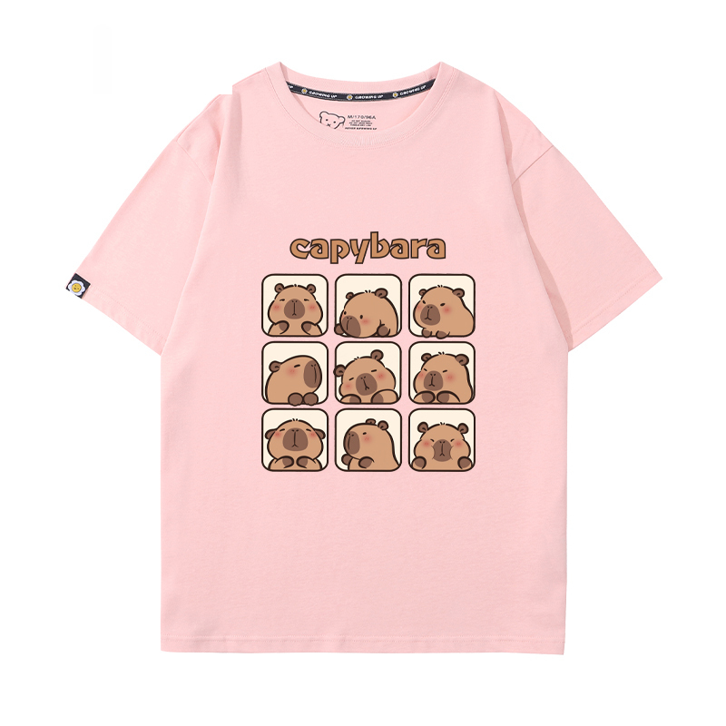 卡皮巴拉 2024親子情侶男女同款 T恤