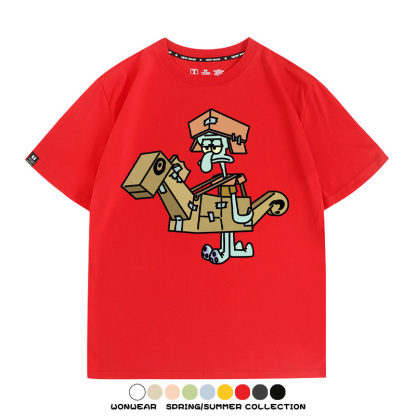 海綿寶寶惡搞動漫周邊短袖T恤