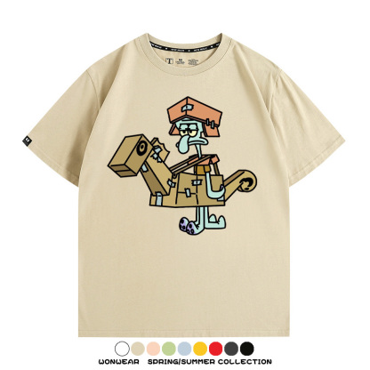 海綿寶寶惡搞動漫周邊短袖T恤