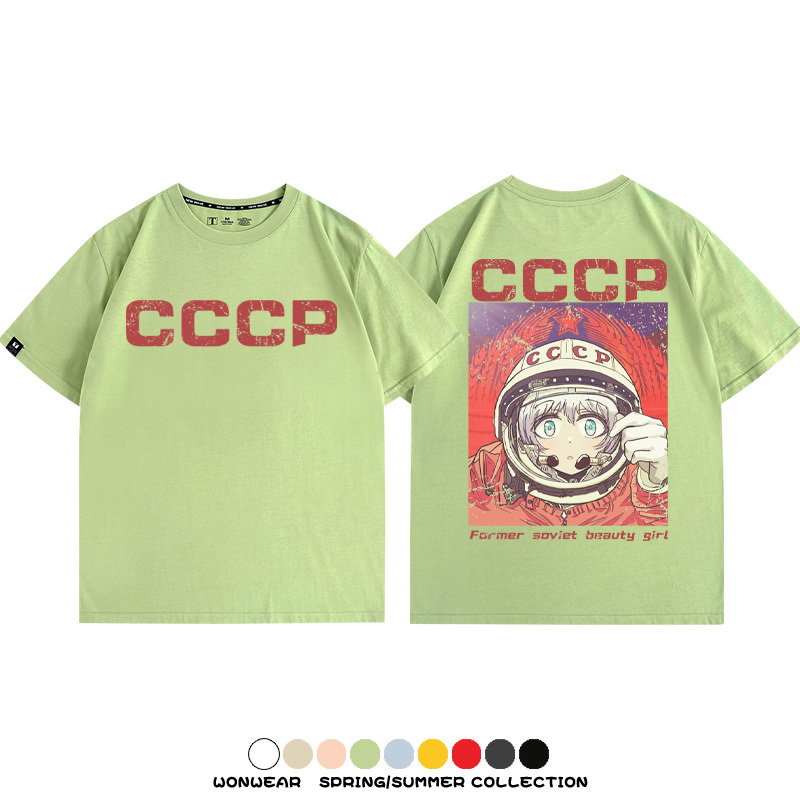 Cccp前蘇聯社會主義美少女周邊短袖T恤