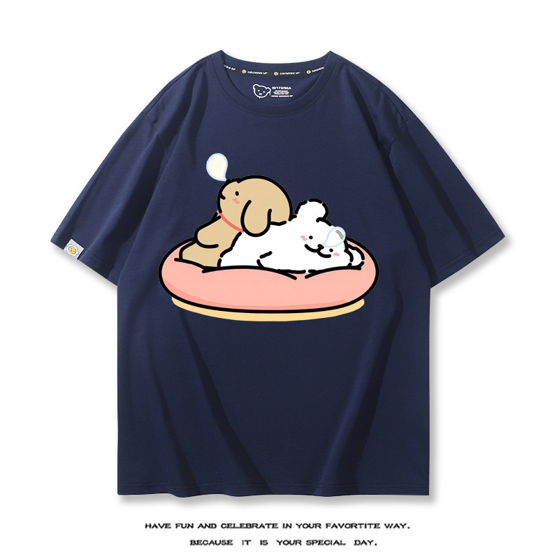 線條小狗 2024親子情侶男女同款 T恤