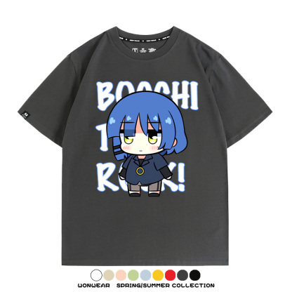 Q版孤獨搖滾 親子情侶裝寬鬆短袖T